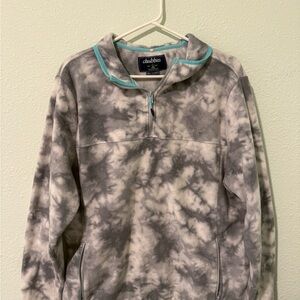 Chubbies Gray and Teal Fleece Pullover